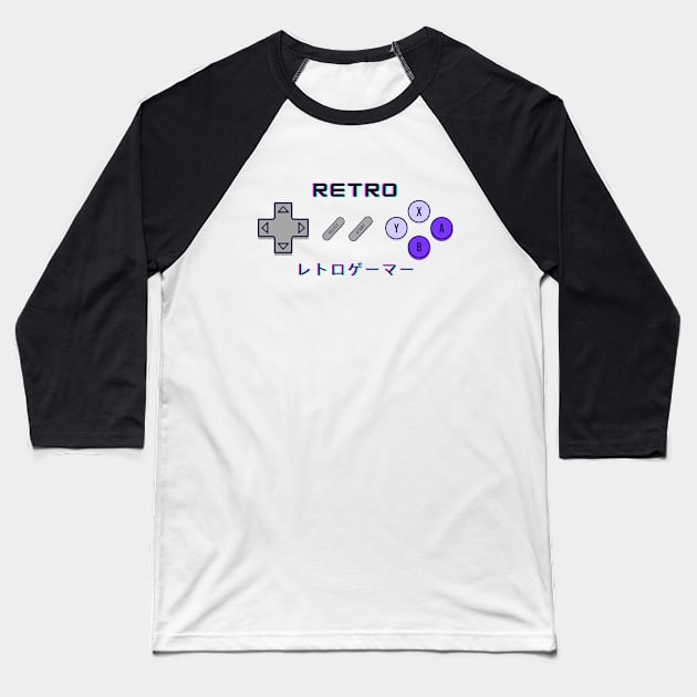 Retro Gamer Baseball T-Shirt by Migueman